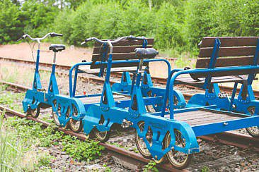 Draisinenfahrt im Fläming