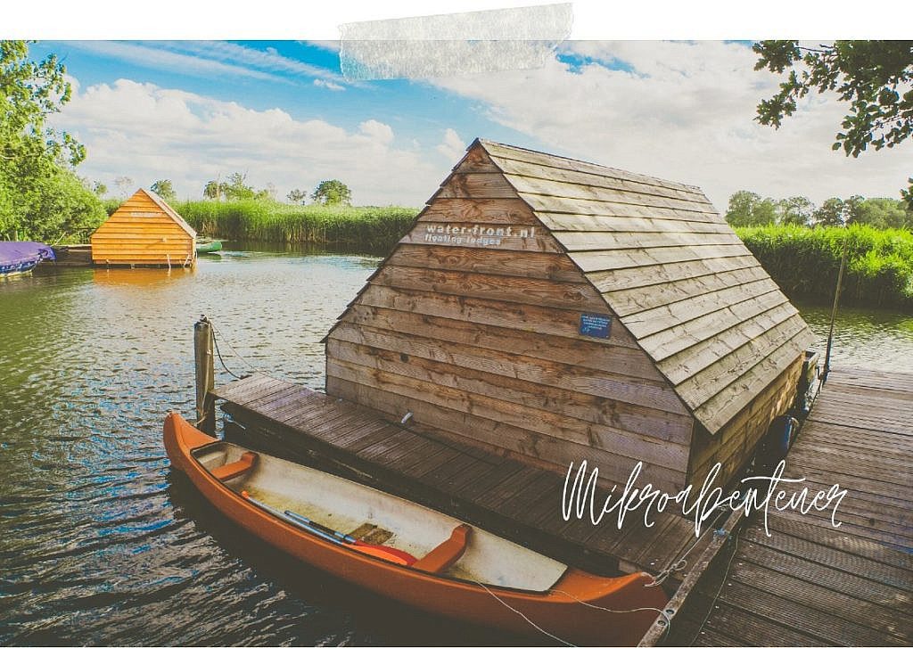 Übernachtung auf dem Floß bei Fort Uitermeer
