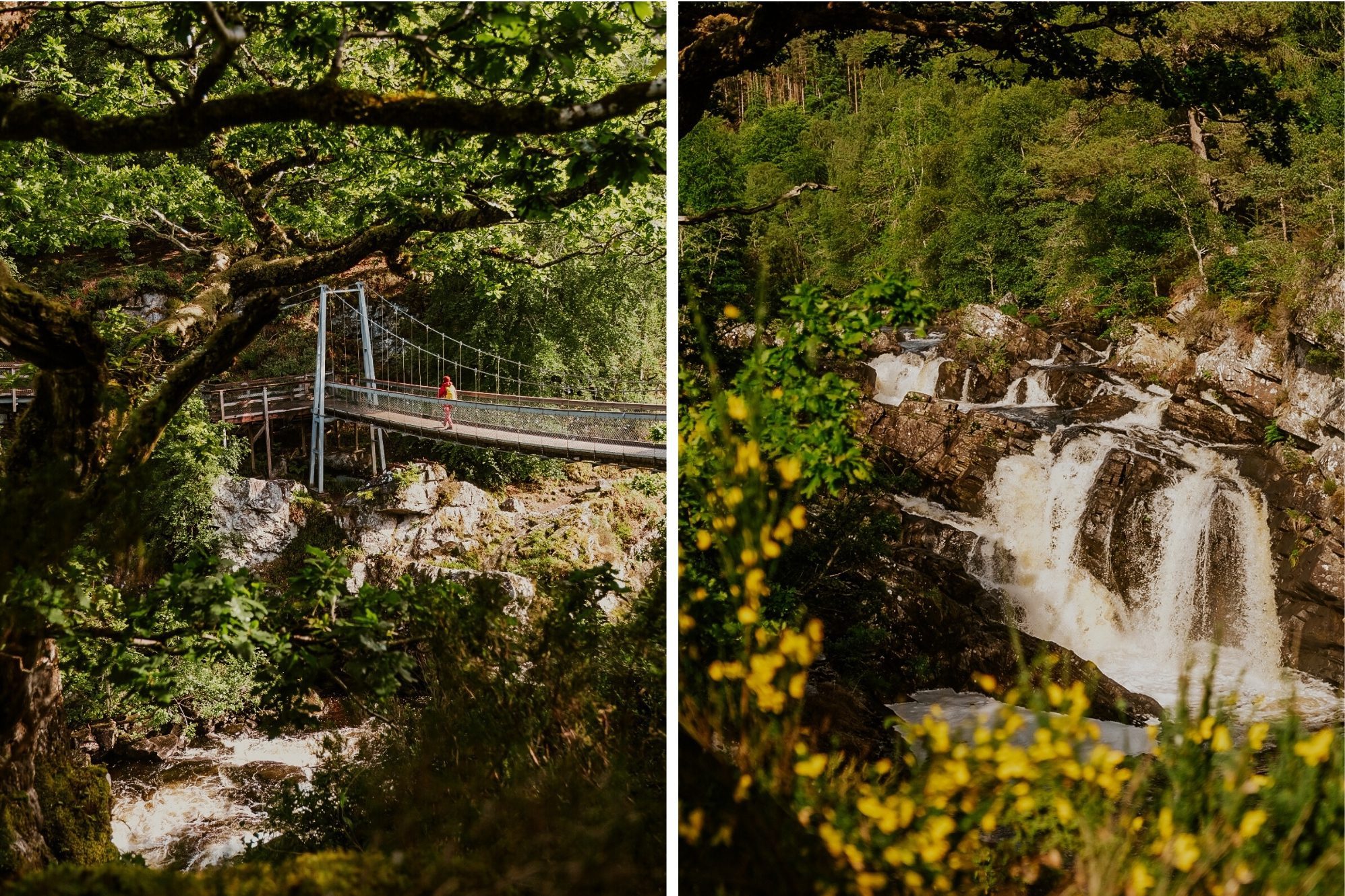 Rogie Waterfall Schottland Wanderung