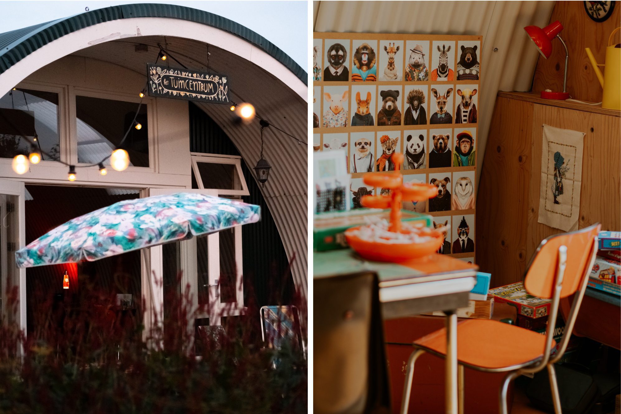 Zweiter Chillort: Der große Aufenthaltsraum. Bei schlechtem Wetter sogar mit Kamin!